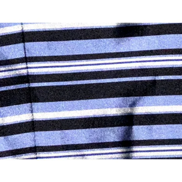 Ann Taylor Petites 2P Navy Blue Striped Silk Sleeveless Blouse Vintage Evening - Picture 14 of 14